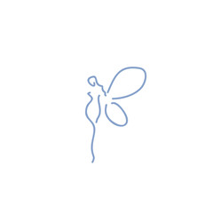 fairy icon vector line illustration