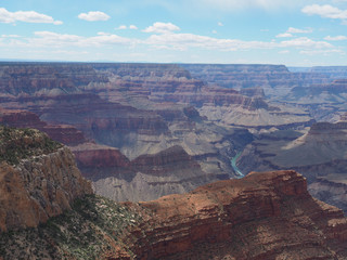 Beautiful view into the Grand Canyon from South Rim