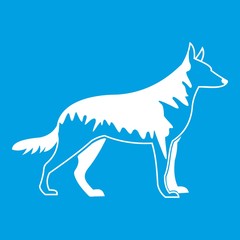 Shepherd dog icon white