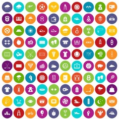 100 tennis icons set color