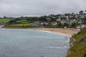 Coastline in Cornwall in the summertime