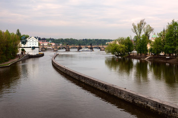 Landscapes of the Vltava. Prague.