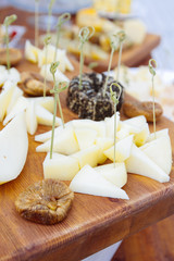 Cheese plate: Emmental, Camembert cheese, blue cheese