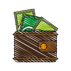 wallet with money icon image