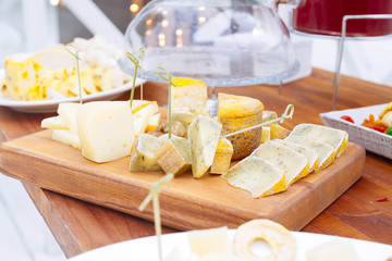 Cheese plate: Emmental, Camembert cheese, blue cheese