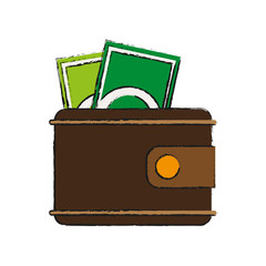 wallet with money icon image