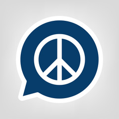 Sprechblase Peace-Symbol