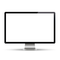 Fototapeta premium Computer display, monitor, realistic, 3D, isolated - stock vector.