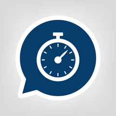 Sprechblase Stoppuhr