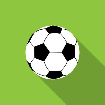 Football ball. Soccer ball. Flat vector illustration.