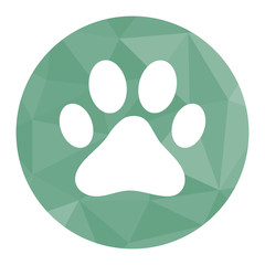 Polygon Icon Pfotenabdruck