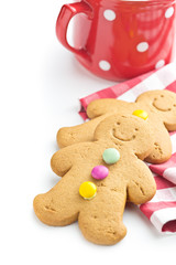 Two gingerbread men.