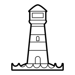 striped lighthouse icon image