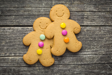 Two sweet gingerbread men.