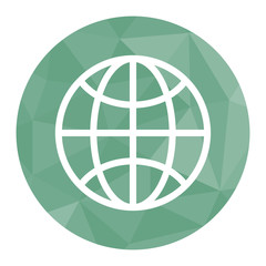 Polygon Icon Weltkugel