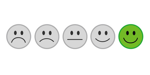 smiley bewertung feedback positiv