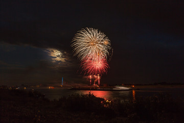 Feuerwerk in Wesel am Rhein