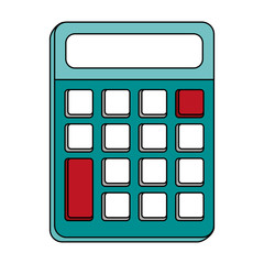 calculator with blank buttons and screen icon image