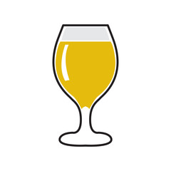Isolated beer glass icon on a white background, Vector illustration