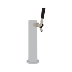 Isolated beer faucet on a white background, Vector illustration