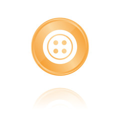 Knopf Bronze Münze mit Reflektion