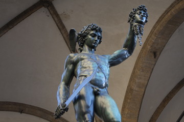 Perseus with the Head of Medusa is a bronze sculpture made by Benvenuto Cellini in 1545, located in the Loggia dei Lanzi of the Piazza della Signoria.