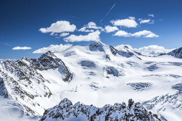Fototapeta na wymiar Gipfelpanorama Wildspitze, Pitztal, Österreich