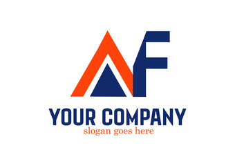 Letter AF Logo Design Vector