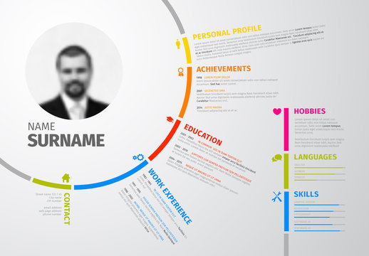 Bright Digital Resume Layout 1