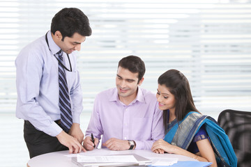 Couple meeting with financial advisor