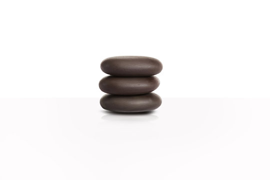 Stacked massage stones 