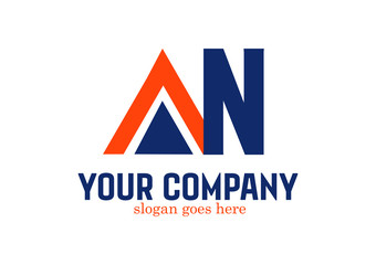 Letter AN Logo Design Vector