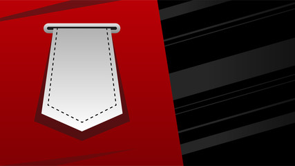 Fototapeta premium Web, label or tags elements for print, bookmark, banner and poster material, vertical ribbon