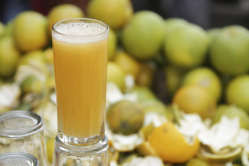 Close-up of fresh lime juice