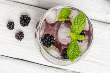 Fresh blackberry drink