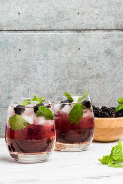 Fresh blackberry drink