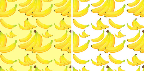Seamless background with yellow bananas