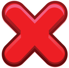 Fototapeta premium X or delete vector icon