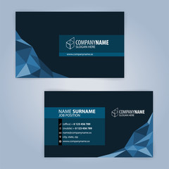 Blue Modern Business Card Set, Illustration Vector10