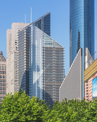 Shanghai business district in daytime,building group of China.