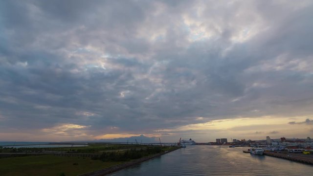 time lapse・石垣島サザンゲートブリッジからの夕日