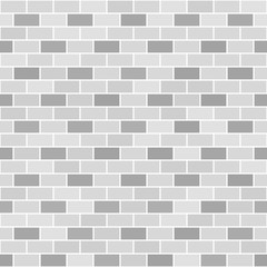 Gray brick wall pattern. Seamless vector brick background