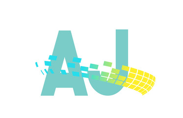 AJ Initial Logo for your startup venture
