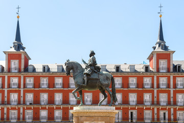 Madrid plaza mayor views, spain © jon_chica
