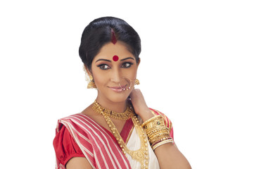 Obraz premium Bengali woman smiling