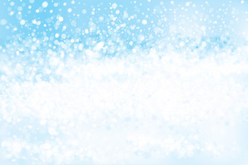 Vector blue, lights, bokeh background, winter 
 snow background.