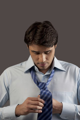 Man getting ready for office 