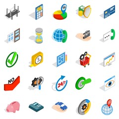 Concept icons set, isometric style