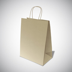 Vector illustration of a paper bag with handles