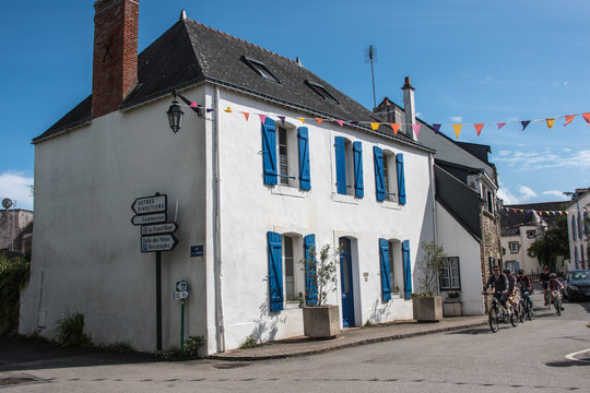 maison typique bretonne &agrave; Saint Gildas de Rhuys dans le Morbihan - France